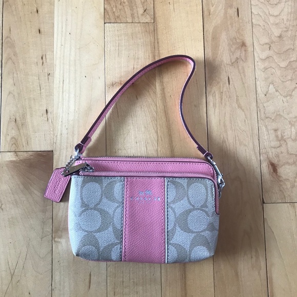 Coach Handbags - Coach Pink And Tan Wristlet